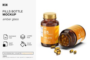 Pills Bottle Mockup