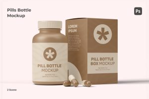 Pills Bottle Mockup