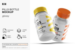Pills Bottle Mockup