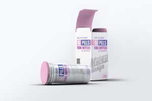 Pills Tube Bottles Mock-Up