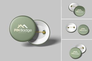Pin Badge Mockup