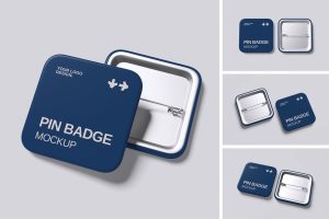 Pin Badge Mockup