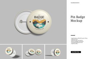 Pin Badge Mockup
