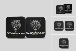 Pin Badge Mockup