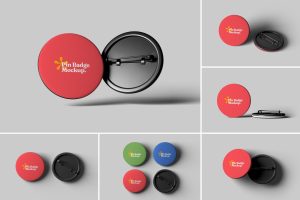 Pin Badge Mockups