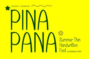 PinaPana – Summer Thin Handwritten Font
