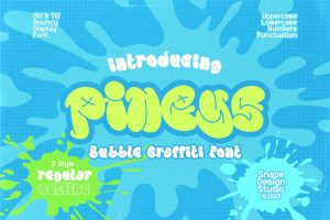 Pineys – Bubble Graffiti Font