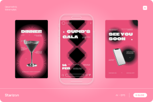 Pink Black Valentine&apos;s Party Instagram Story • 004
