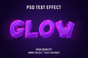 Pink glow text effect