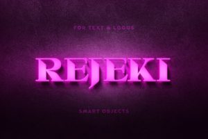 Pink Neon Logo Mockup