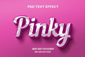 Pinky glossy text effect