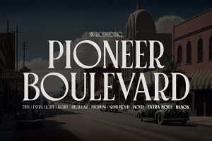 Pioneer Boulevard Typeface