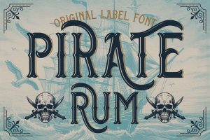 Pirate Rum Vintage Label Font