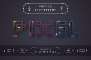 Pixel – Editable Text Effect, Font Style