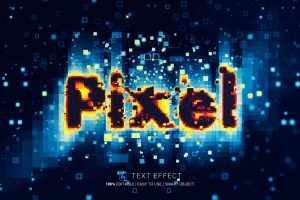 Pixel Editable PSD Text Effect