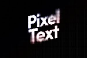 Pixel Light Glow Text Effect