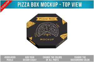 Pizza Box Mockup – Top View