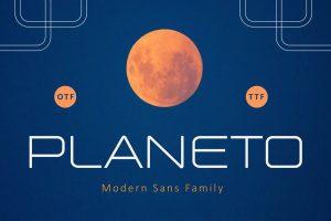 PLANETO futuristic font