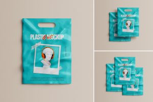 Plastic Carrier Bag Mockup