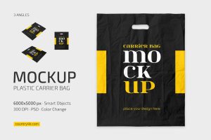 Plastic Carrier Bag Mockup Set