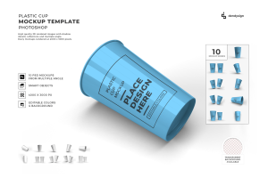 Plastic Cup Mockup Template Set