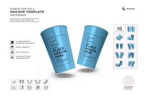 Plastic Cup Mockup Template Set Vol 2