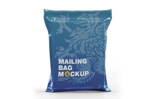 Plastic delivery Bag Mockup