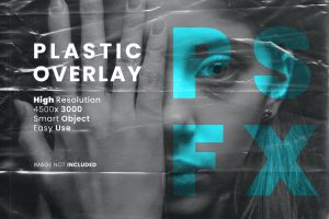 Plastic overlay photo effect realistic