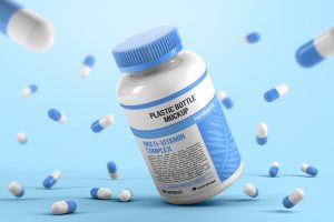 Plastic Pill Bottle Mockup