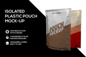 Plastic pouch mockup