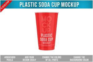 Plastic Soda Cup Mockup
