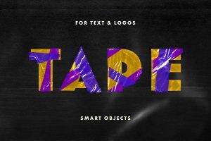 Plastic Tape Text Effect
