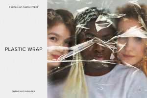 Plastic Wrap PSD Photo Effect