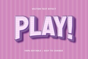 Play 3D – Text Effect Editable
