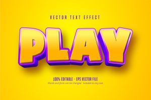 Play – Editable Text Effect, Cartoon Font Style