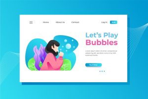 Play Bubbles Landing Page Illustration