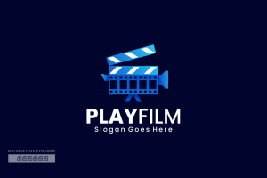 Play Film Gradient Colorful Logo