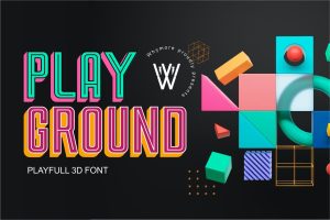 Play Ground | 3D fonts | School Fonts