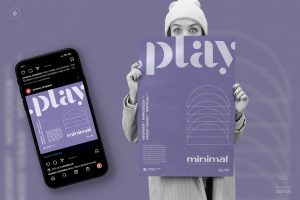 Play Minimal – Event Poster, Party Flyer Template