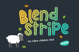 Playful & Whimsical Font – Blend Stripe