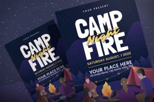 Playing Music on Campfire – Flyer Template