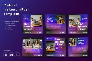 Podcast Instagram Post Template IF
