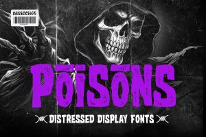 Poisons Distressed Horror Display Font