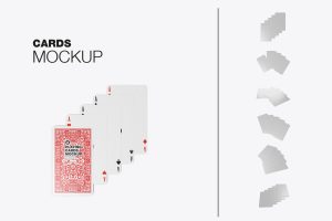 Poker Playing Cards Mockup