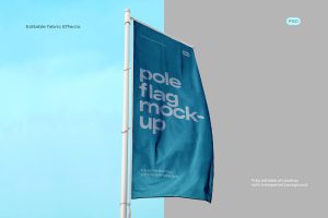 Pole Flag mockup