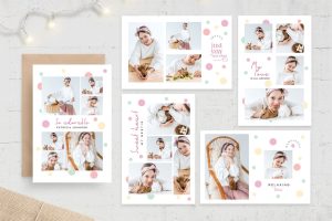 Polka Dot Photo Collage Template
