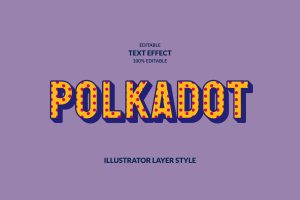 POLKADOT Illustrator Text Effect