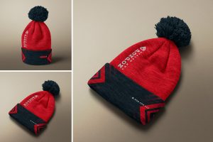 Pom Pom Beanie Mockup