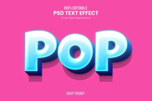 Pop – Bold Cute and Fun 3D Text Effect
