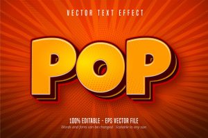Pop – Editable Text Effect, Comic Font Style